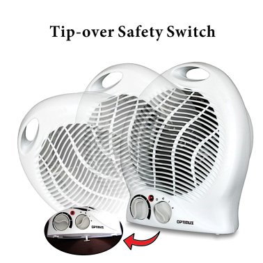 Optimus 1,500-Watt-Max Portable Fan Heater with Thermostat, H-1322