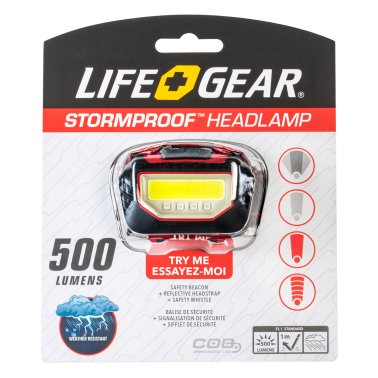 LifeGear 500-Lumen Spot and Flood COB Headlamp