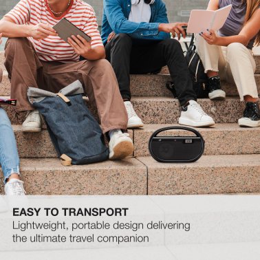 GPX® AM/FM Portable Clock Radio, Black, R602B