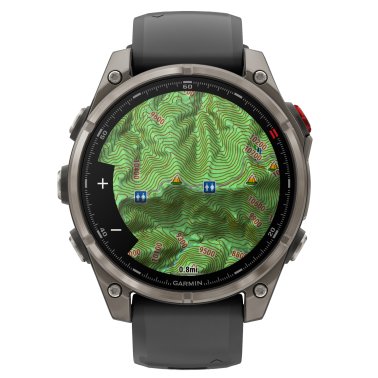 Garmin® fēnix 8 Pro AMOLED Sapphire Multisport 47-mm GPS Watch with InReach® Technology and Silicone Band (Graphite/Black)