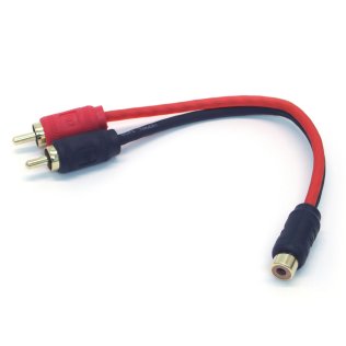 DB Link® Maxkore™ ME Series 1 Female to 2 Male Tri-Shield RCA Y-Cables, 10 Pack