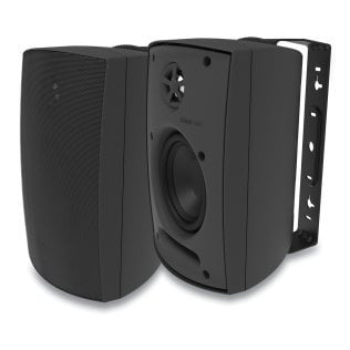 Adept Audio™ IO50 75-Watt 5.25-In. ABS Indoor/Outdoor Speakers, Black, 2 Count