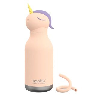 ASOBU® 16-Oz. Bestie Bottle Insulated Stainless Steel Water Bottle with Reusable Flexi Straw (Unicorn)