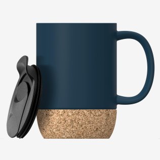 ASOBU® Ceramic 12-Oz. Mug with Cork Base (Blue)