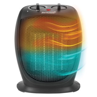 Brentwood® Kool Zone H-C1602BK 3-Settings 1,500-Watt-Max Portable Ceramic Electric Space Heater and Fan