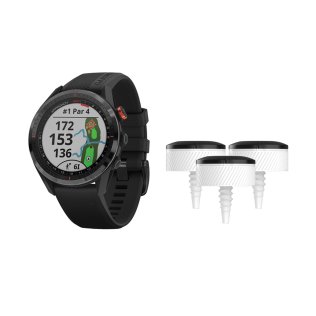 Garmin® Approach® S62 GPS Golf Watch Bundle with Black Ceramic Bezel, Black Silicone Band, and CT10 Sensors