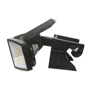 Insert Toolless Products Toolless Easy-Install 1,000-Lumen Gutter-Mount Triple-Head Solar Security Light, Black