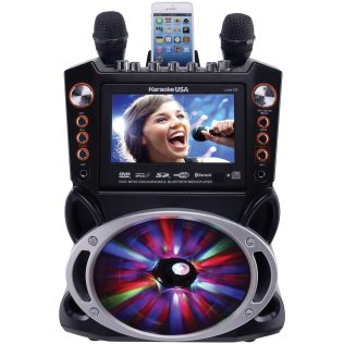 Karaoke USA™ Bluetooth® Karaoke Machine with Synchronized LEDs