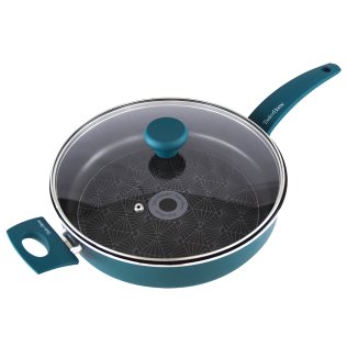 Taste of Home® 4-Qt. Non-Stick Aluminum Sauté Pan with Lid and Helper Handle, Sea Green