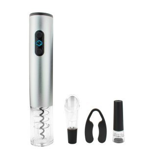 Brentwood® Electric Wine Bottle Opener with Foil Cutter, Vacuum Stopper, and Aerator Pourer