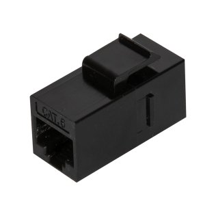 Vericom® VGC™ Series CAT-6 UTP RJ45 Keystone Coupler, Unshielded, Black