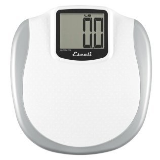 Escali® Easy-to-Read Display 440-lb Capacity Silver Bathroom Scale