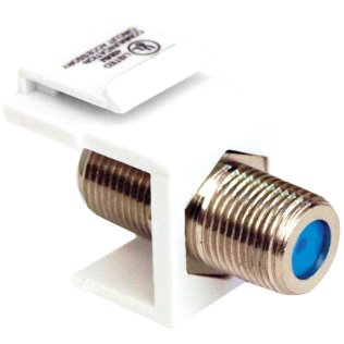 DataComm Electronics Keystone Jack with 2.4-GHz F-Connector, White