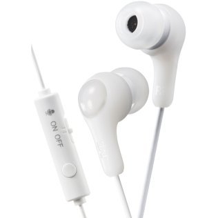 JVC® Gumy Gamer Earbuds with Microphone (White)