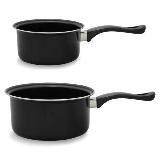 Brentwood® 2-Piece Nonstick Carbon Steel Saucepan Set