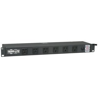 Tripp Lite® by Eaton® 1U Rack-Mount 12-Outlet 120-Volt Transformer-Friendly Power Strip, 15-Foot Cord