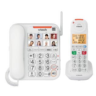 VTech® Amplified Corded/Cordless Answering System with Big Buttons and Display