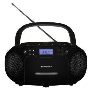 Emerson® CD/Cassette/Radio Boom Box, EPB-3003 (Black)