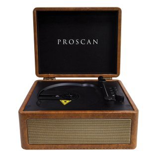 Proscan® Portable Suitcase-Style Bluetooth® CD Player (Brown)