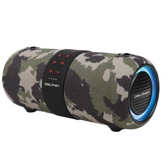 Dolphin® Audio LX-60 Series Waterproof Portable Bluetooth® Speaker with Accent Lights and FM Radio (Camouflage)