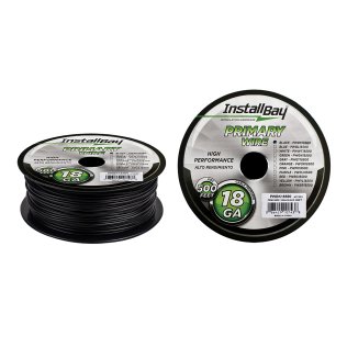 Install Bay® 18-Gauge All-Copper Primary Wire, 500 Ft. (Black)