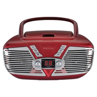 Proscan® Retro-Style CD/Radio Boom Box, PRCD211 (Red)