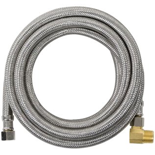 Certified Appliance Accessories Braided Stainless Steel Dishwasher Connector with Elbow, 10ft