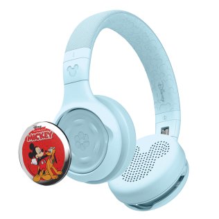 ONANOFF® Disney® StoryPhones® Storytelling Foldable Bluetooth® Kids Headphones, Intro Bundle with Mickey Mouse® Story Disk (Light Blue)