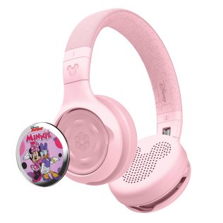 ONANOFF® Disney® StoryPhones® Storytelling Foldable Bluetooth® Kids Headphones, Intro Bundle with Mickey Mouse® Story Disk (Rose Pink)