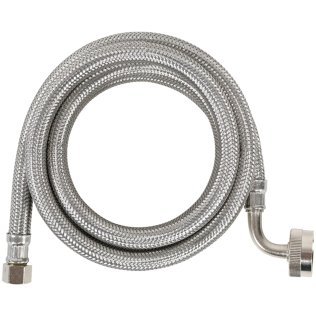 Certified Appliance Accessories Braided Stainless Steel Dishwasher Connector with Elbow, 5ft