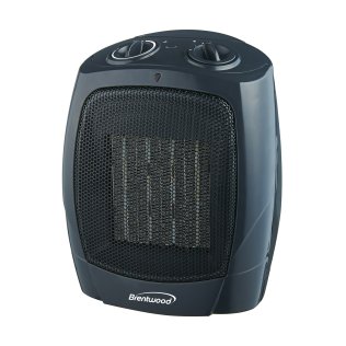 Brentwood® Kool Zone H-C1601 1,500-Watt-Max Portable Ceramic Space Heater and Fan, Black