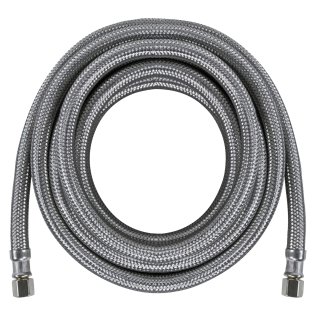 Certified Appliance Accessories Braided Stainless Steel Ice Maker Connector, 15ft