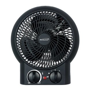 Brentwood® Kool Zone H-F304BK 1,500-Watt-Max Portable Electric Space Heater and Fan, Black