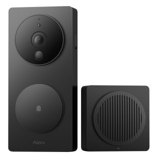 Aqara® Wi-Fi® 1080p Full HD AI Smart Video Doorbell G4 with Chime Repeater, Black