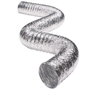 Deflecto® Supurr-Flex® 5-Ply 4-In.-Diameter Aluminum Flexible Dryer Vent Transition Duct, UL® Listed (5 Ft.)
