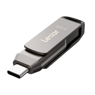 Lexar® JumpDrive® D400 USB 3.2 Gen 1 Dual Drive with USB-C® and USB-A Connectors (512 GB)