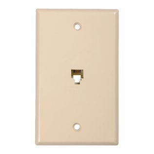 RCA TP247R Phone Jack Wall Plate (Ivory)