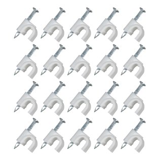 RCA VH102R Coaxial Cable Clamps with Nails, 20 Count