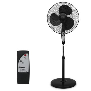 BLACK+DECKER™ 18-In. 3-Speed Oscillating Stand Fan with Remote, BFSR18 (Black)