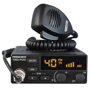 PRESIDENT Ted FCC 40-Channel 12-Volt AM/FM CB Radio, TXUS004