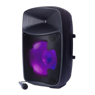 ION® Pro Glow™ Ultra High-Power Portable Bluetooth® PA Speaker with Lights, Sonic Wide Audio, and Microphone, Black
