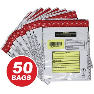 Nadex™ Coins Tamper-Evident 9-In. x 12-In. Opaque FRAUDSTOPPER® Bank Deposit Bags, 50 Pack