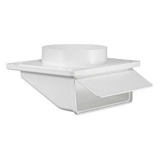 Lambro® 6-In. Plastic Exhaust Soffit Bath Fan Vent with Damper, 146W, White