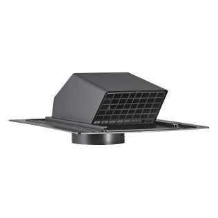 Lambro® 4-In. ABS Plastic Roof Exhaust Vent with Damper and Removable Screen, Black, 3540