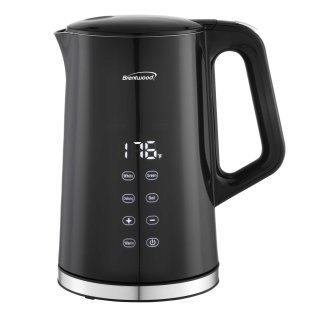 Brentwood® 1,100-Watt 1.7-L Cordless Cool-Touch Digital Electric Kettle with Stainless Steel Interior, BTWKT2015DBK