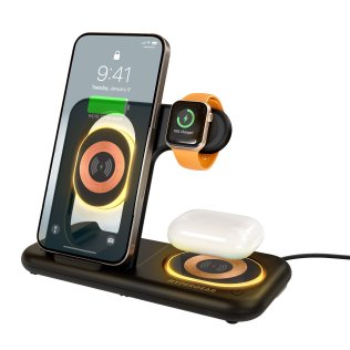 HyperGear® 15-Watt PowerFold X-Ray 4-in-1 Foldable Wireless Charging Stand
