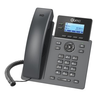 Ooma® VoIP Office Phone Add-on, 2-Line Desk Phone, 2602