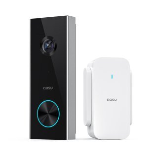 aosu 2K 3.0-MP QHD Wi-Fi® AI-Smart Wide-Angle Video Doorbell with Home Station Chime, V8P1AX11