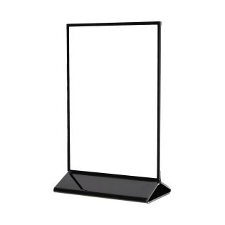 Deflecto® Double-Sided Sign Holder with Black Frame and Base (5 In. x 7 In.)