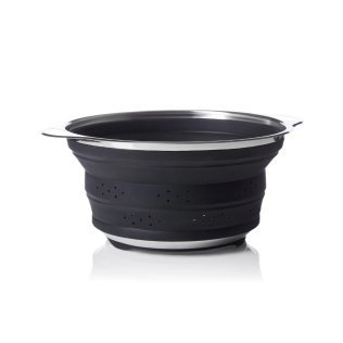 Better Houseware Silicone Collapsible Colander, Black